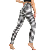 Black and White Vertical Striped High-Waisted Leggings
