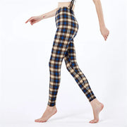 Black and White Vertical Striped High-Waisted Leggings