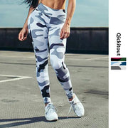 Camouflage Pattern Workout Leggings - High Waist Streetwear