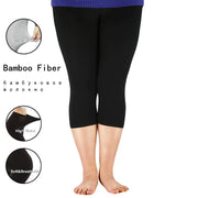 Bamboo Fiber Leggings Pants - Mid-Calf Lightweight Comfort