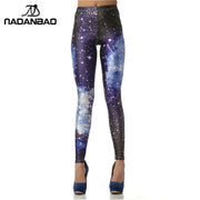 3D Digital Blue Galaxy Leggings - Cosmic Print Activewear