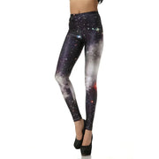 3D Digital Blue Galaxy Leggings - Cosmic Print Activewear