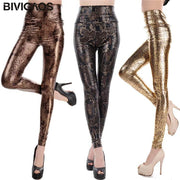 SnakeSculpt Faux Leather Legging