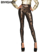 SnakeSculpt Faux Leather Legging