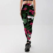 Camouflage Pattern Workout Leggings - High Waist Streetwear