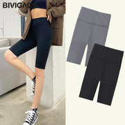 BIVIGAOS Nylon Biker Shorts - High Waist Versatile