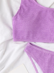 TextureWave One Shoulder Bikini