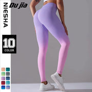 Breathable Ombre Nylon Fitness Leggings - Premium Yoga Pants
