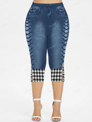 CapriDenim 3D Print Legging