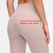 Casual Plain Workout Leggings - Lightweight Nylon Yoga