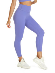 Casual Plain Workout Leggings - Lightweight Nylon Yoga