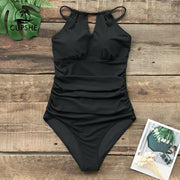 CrossBack Solid One Piece Swimsuit