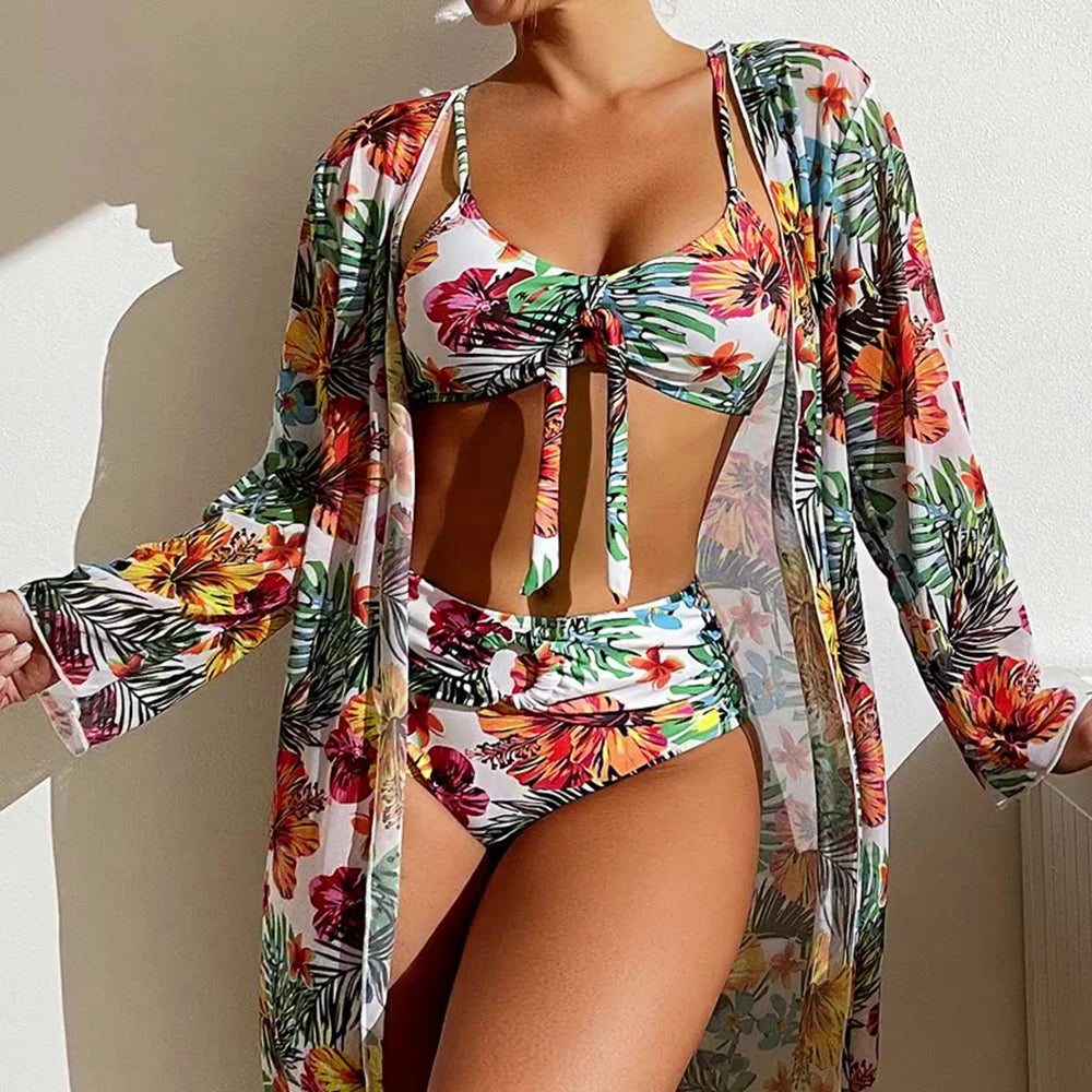 HighWaist Three Piece Bikini