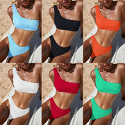 TextureWave One Shoulder Bikini